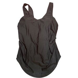 Shapermint Empetua Complete Smoothing One Piece Swimsuit Black Sz 2XL 81003